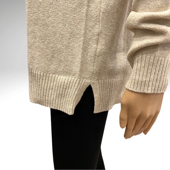 Sonoma Floral Embroidered Pullover Sweater Scoop Neck Relaxed Fit Beige Womens S - Picture 5 of 11